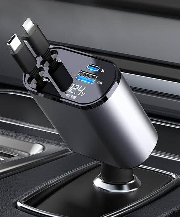 4 In 1 Retractable Car Charger