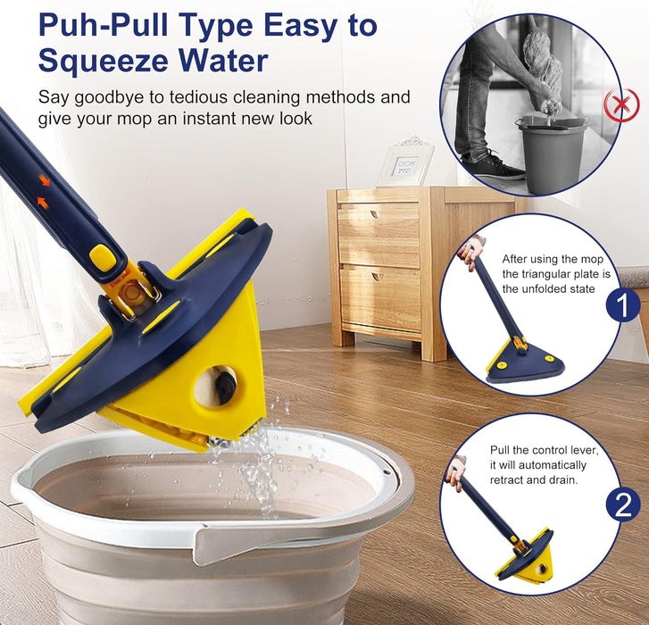 Adjustable 360° Triangular Cleaning Mop